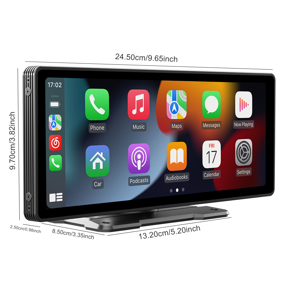 10" Touch Widescreen Wireless Android Auto HD Portable Apple Carplay Navigation