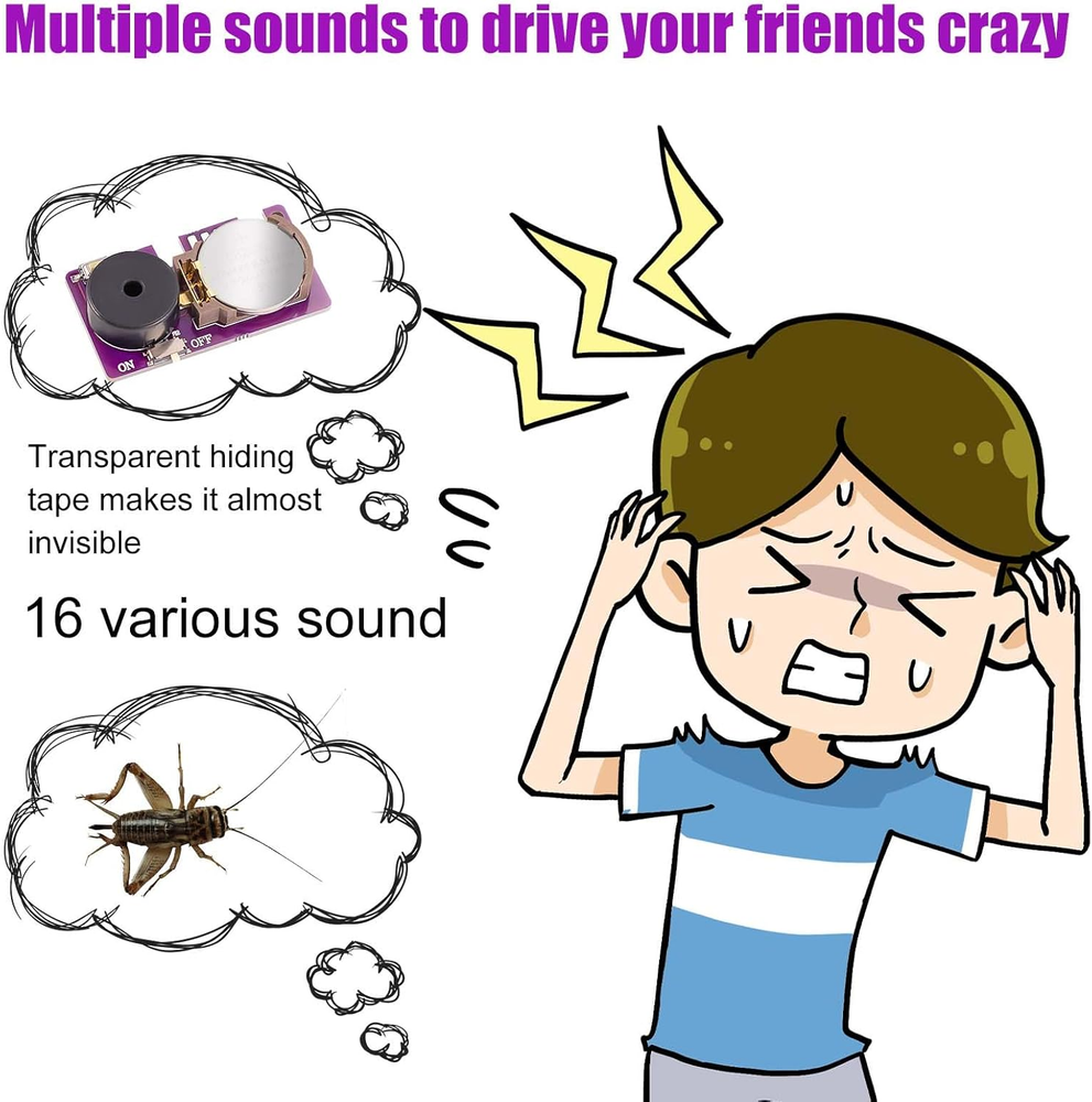 Cricket Noise Maker Prank (3 Pack) Beeping Several Months Hidden Prank...