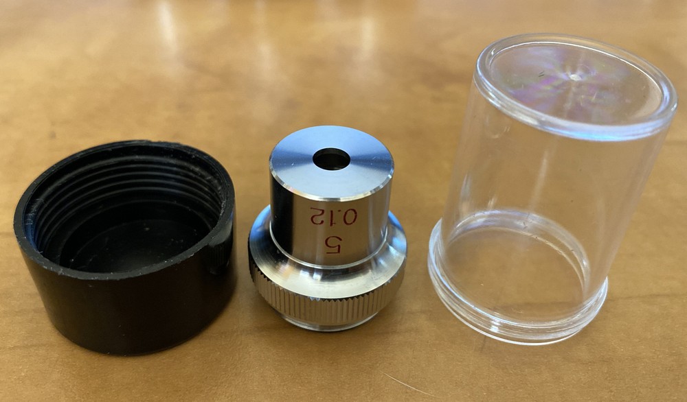 Edmund 5x / 0.12 NA microscope objective RMS thread