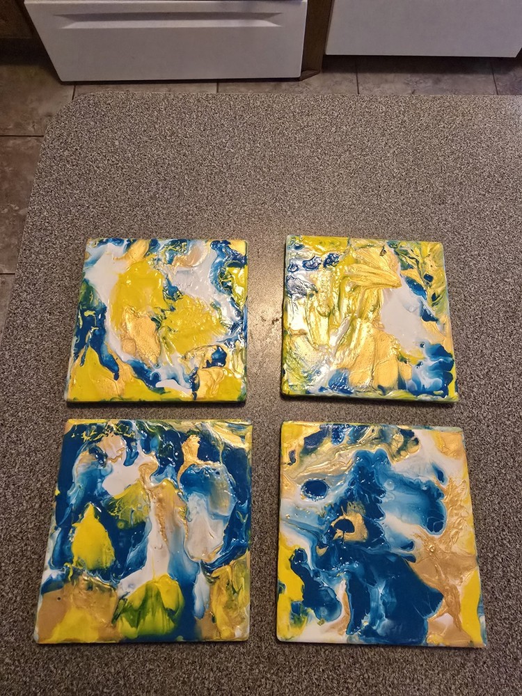 hand painted ceramic tile