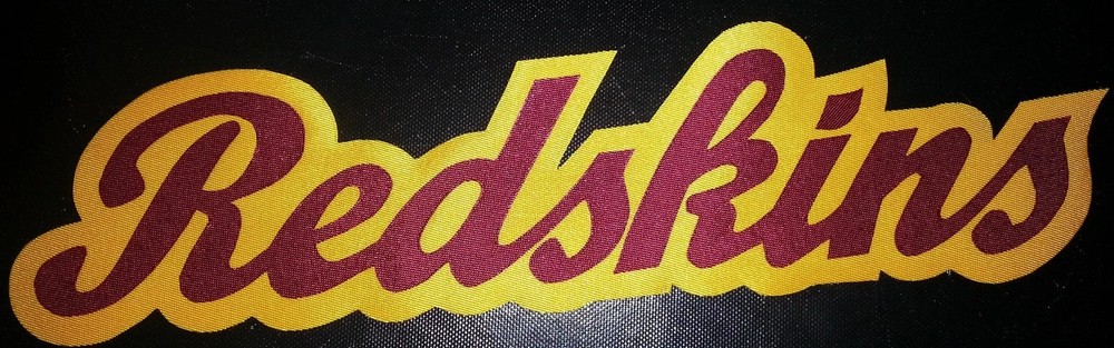 HUGE REDSKINS IRON-ON PATCH - 3" x 10.5"  MANY COLORS AVAILABLE
