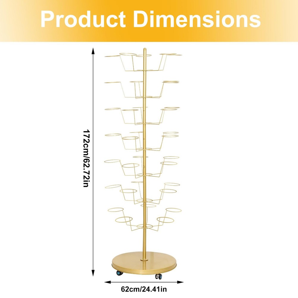 Freestanding Hats Rack Stand, Hat Rack Hats Tree Organizer Rack Display Standing