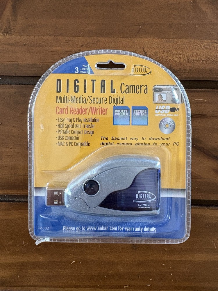 Secure Digital Camera Multi Media Card Reader/Writer with USB Cable New 🆕
