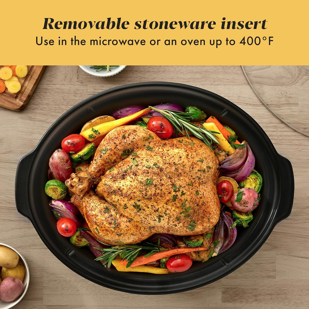 Crock-Pot 6 Quart Cook & Carry Programmable Slow Cooker with Digital Timer Stain