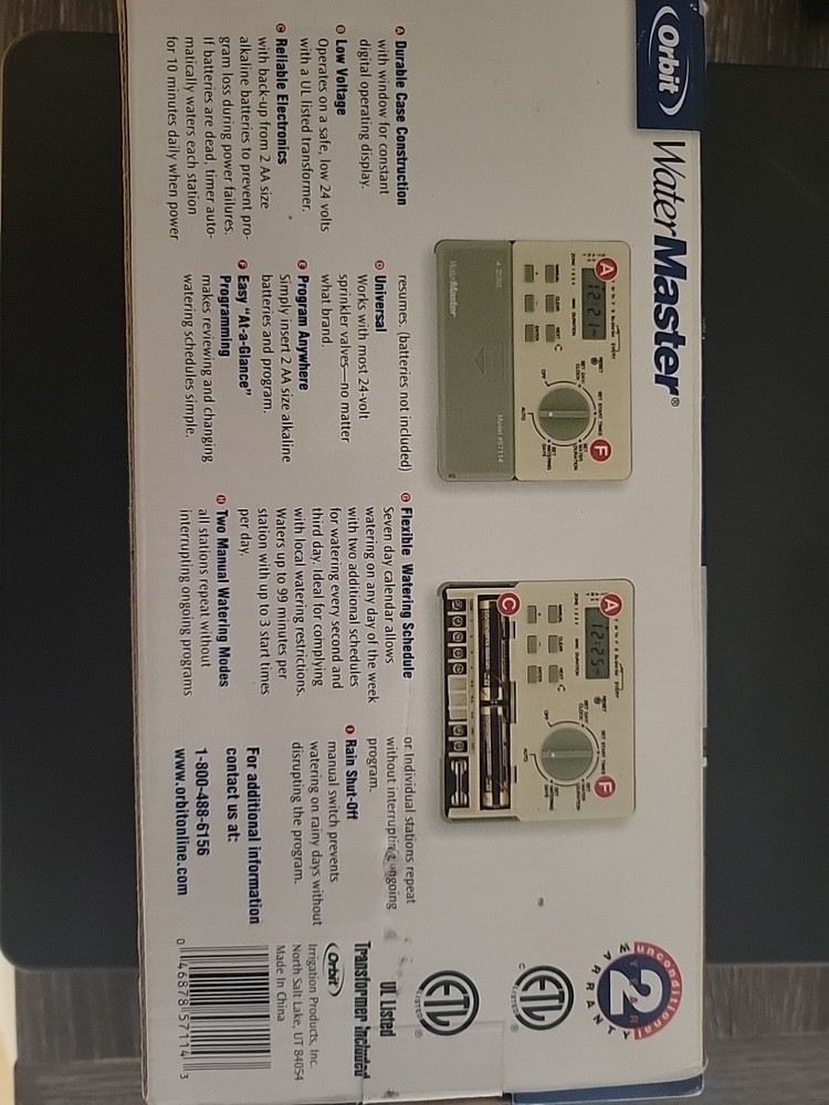 Orbit Water Master 4Station Automatic Sprinkler System Timer Model 57114
