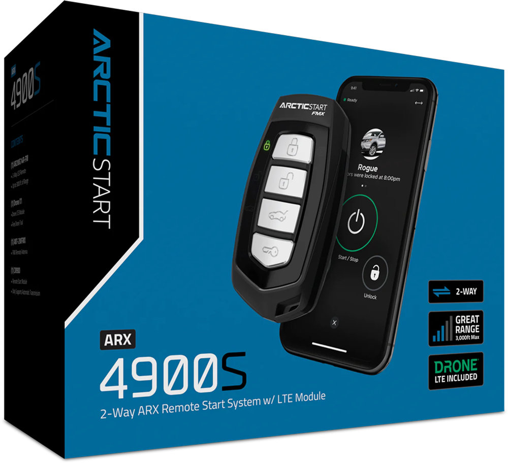Arctic Start ARX4900S 2 Way Remote Start System Bundle w LTE 3000' Range