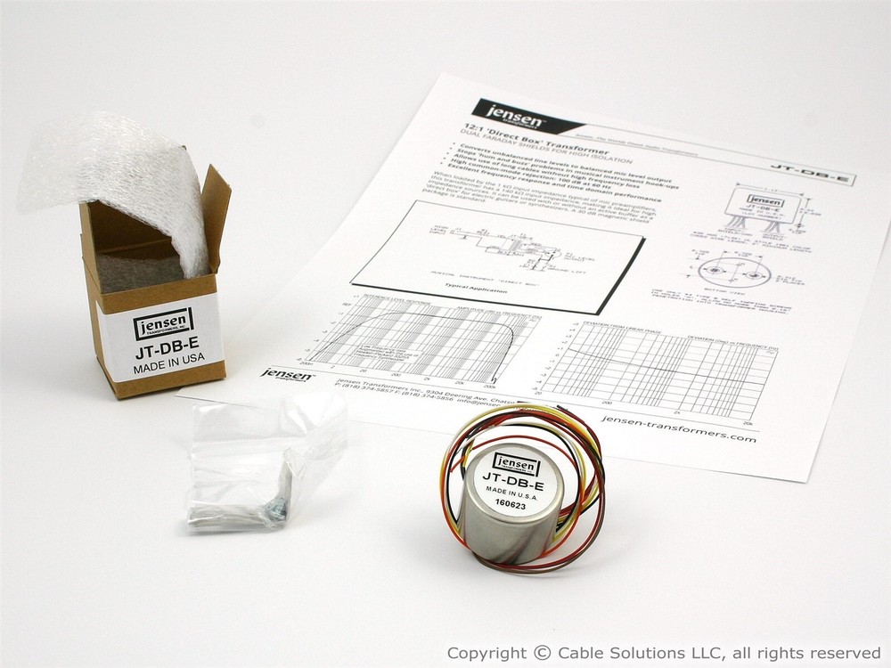 Jensen Transformers 12:1 "Direct Box" Dual Faraday Shields Bracket Mount JT-DB-E