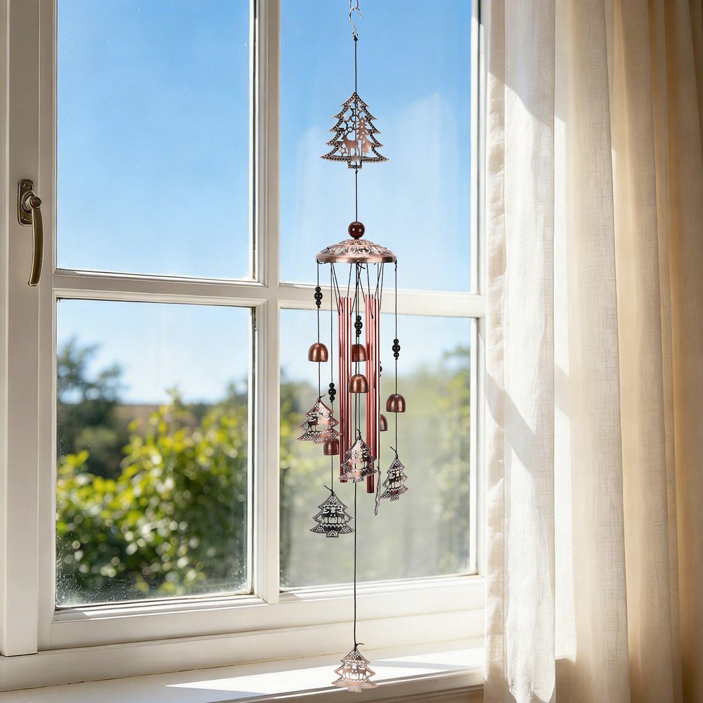 Wind Chimes for Outside, 35inch Christmas Tree-Windchimes,