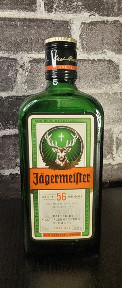 EMPTY!! 375ml Jagermeister Bottle