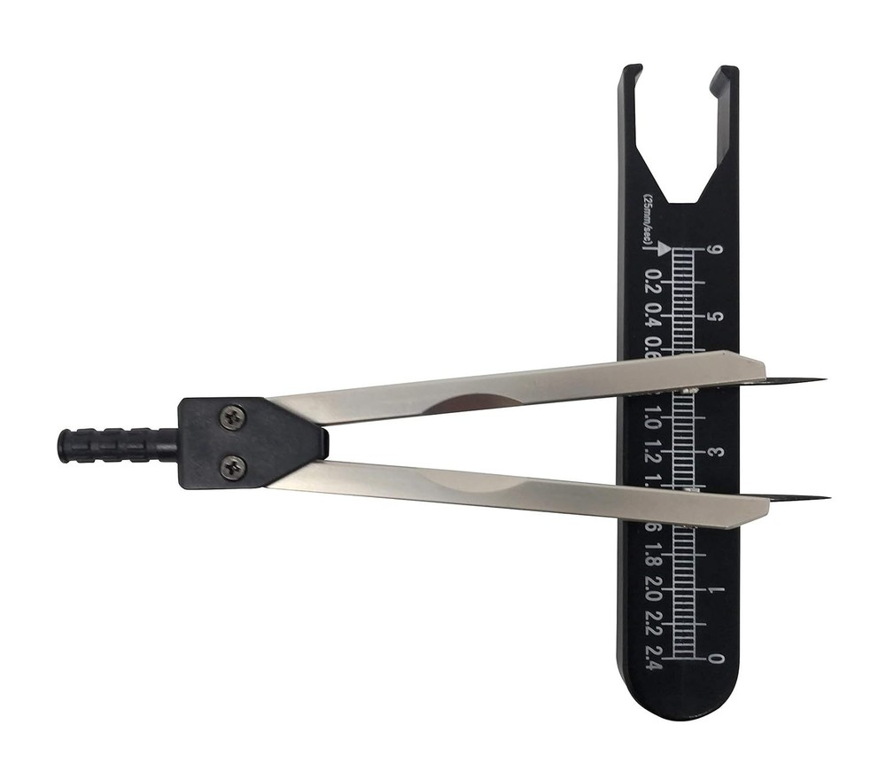 Black Electrocardiogram Measuring Tool - Accurate Caliper with Protective Cover