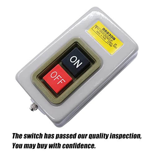 AC 220V/380V Push Button Switch On/Off Start Stop Switch 3 Phase Self Lock