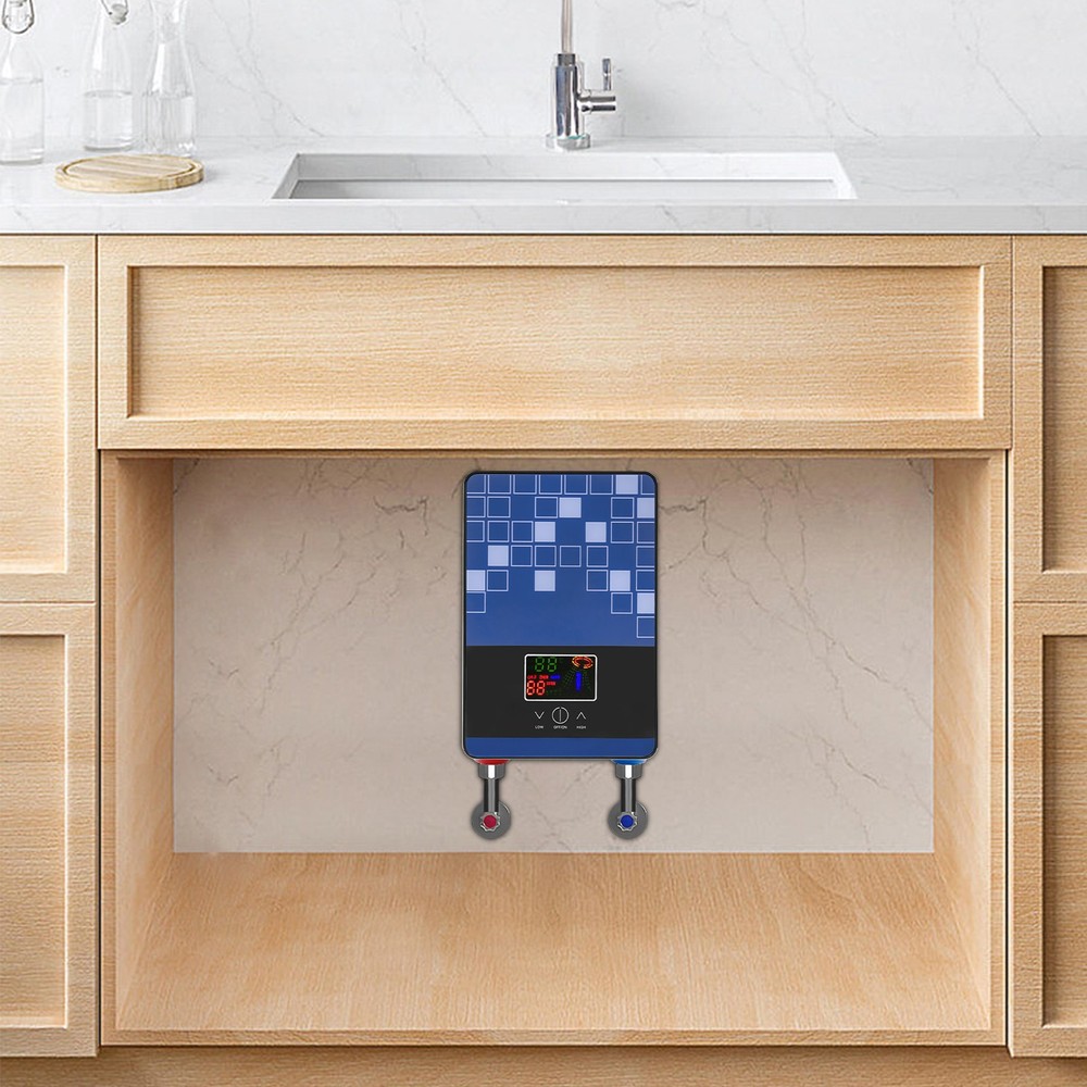 4500W Electric Tankless Water Heater Shower Head Set Instant Hot Water Heater US