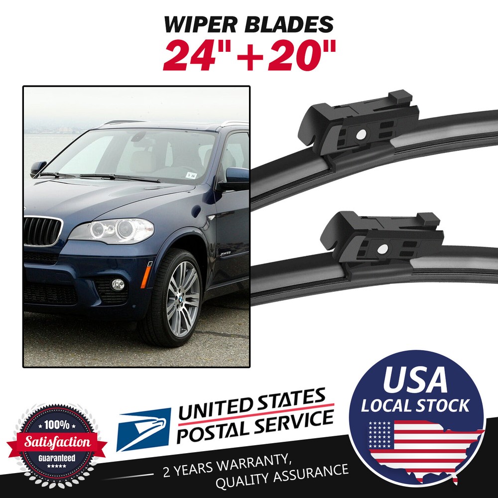 For BMW X6 E71  2012-2014  FRONT 24" & 20" WINDSHIELD WIPER BLADE SET OEM