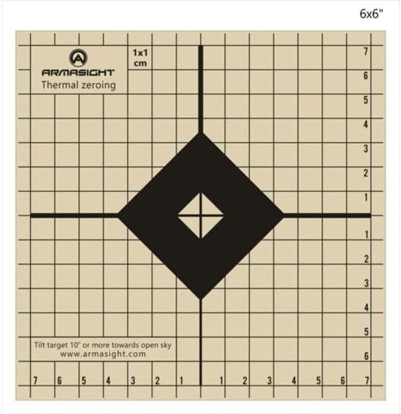 Thermal Zeroing Target with Sticky Adhesive Base (6 X 6 Inch, 10-Pack)