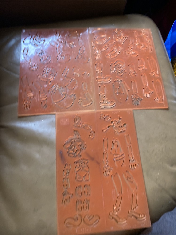 bin 3 X Extremely Rare Walt Disney Drawing Stencils /Templates