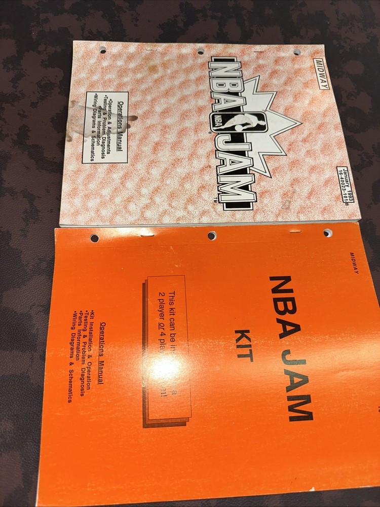 Original NBA Jam Arcade Operations Manual