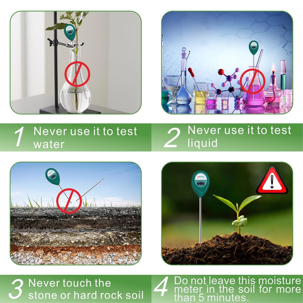 Long Probe Deep Use Soil Moisture Meter Sensor, Water Monitor Indicator, Hygr...