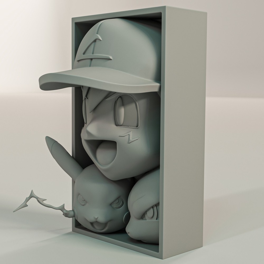 Pokemon Manga Book Nook - 3D Printed Trainer Bookshelf Insert