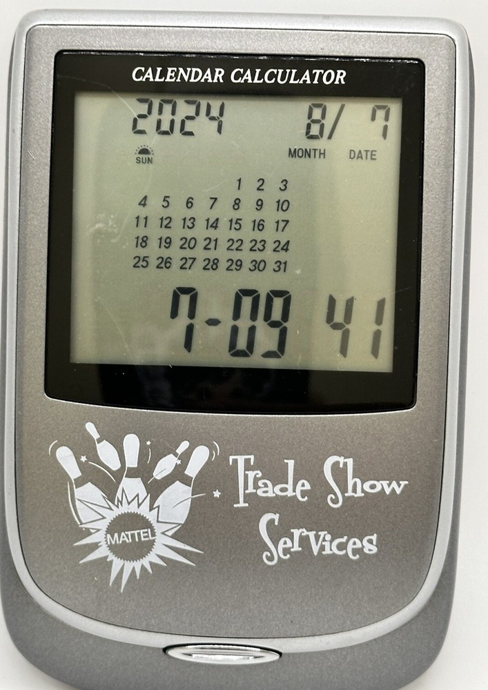 Calculator Calendar Mattel Trade Show