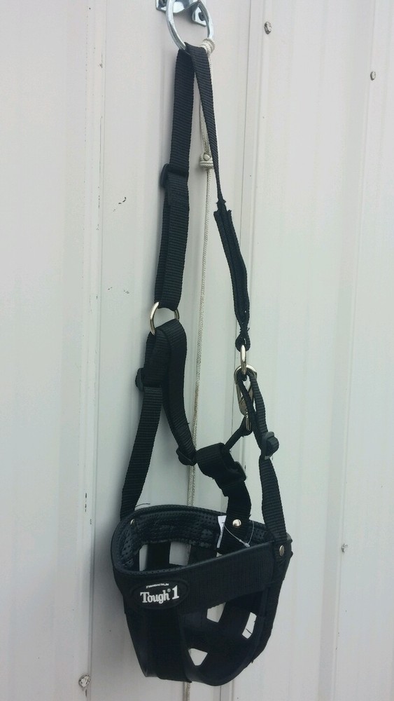 Tough 1 yearling size Easy Breathe Grazing Muzzle w/halter