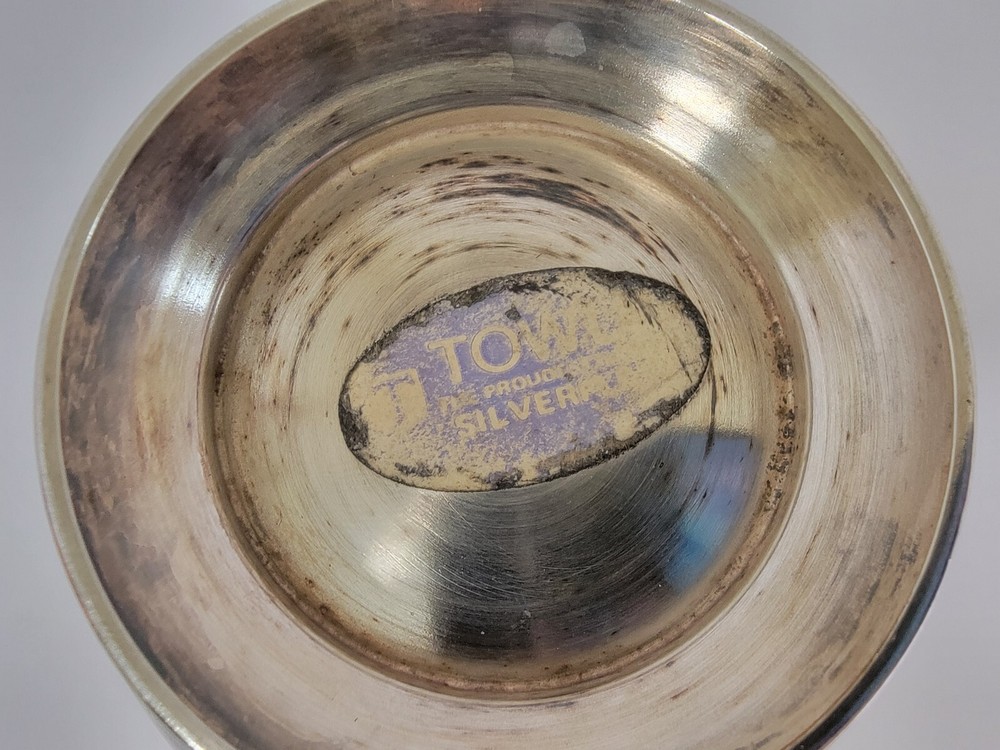 Vintage Towle Silver Bowl with Red Interior