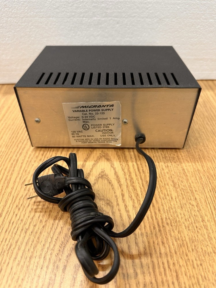 Micronta Variable DC Power Supply Radioshack # 22-123 tested Nice!
