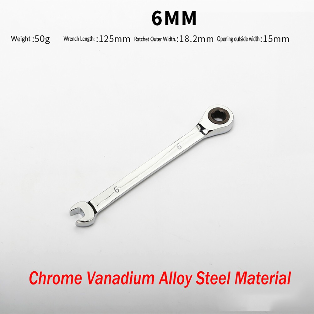 Combination Spanners Metric Chrome Vanadium Spanner CrV Ring & Open 6mm - 32mm