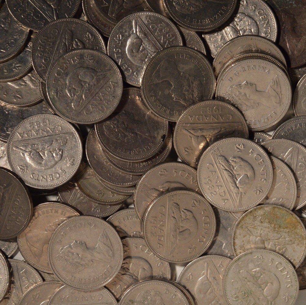 1982 Canada - Roll of 40 circulated Nickels
