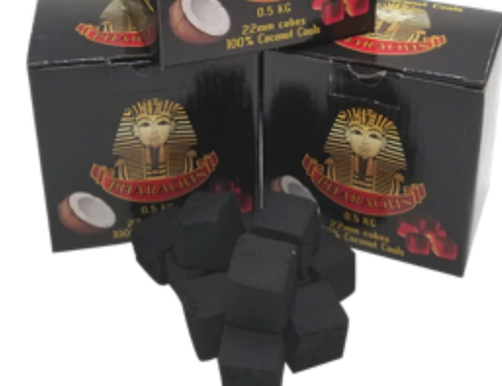 2 Packs PHARAOHS COCONUT CUBE CHARCOAL - 22MM - 1KG
