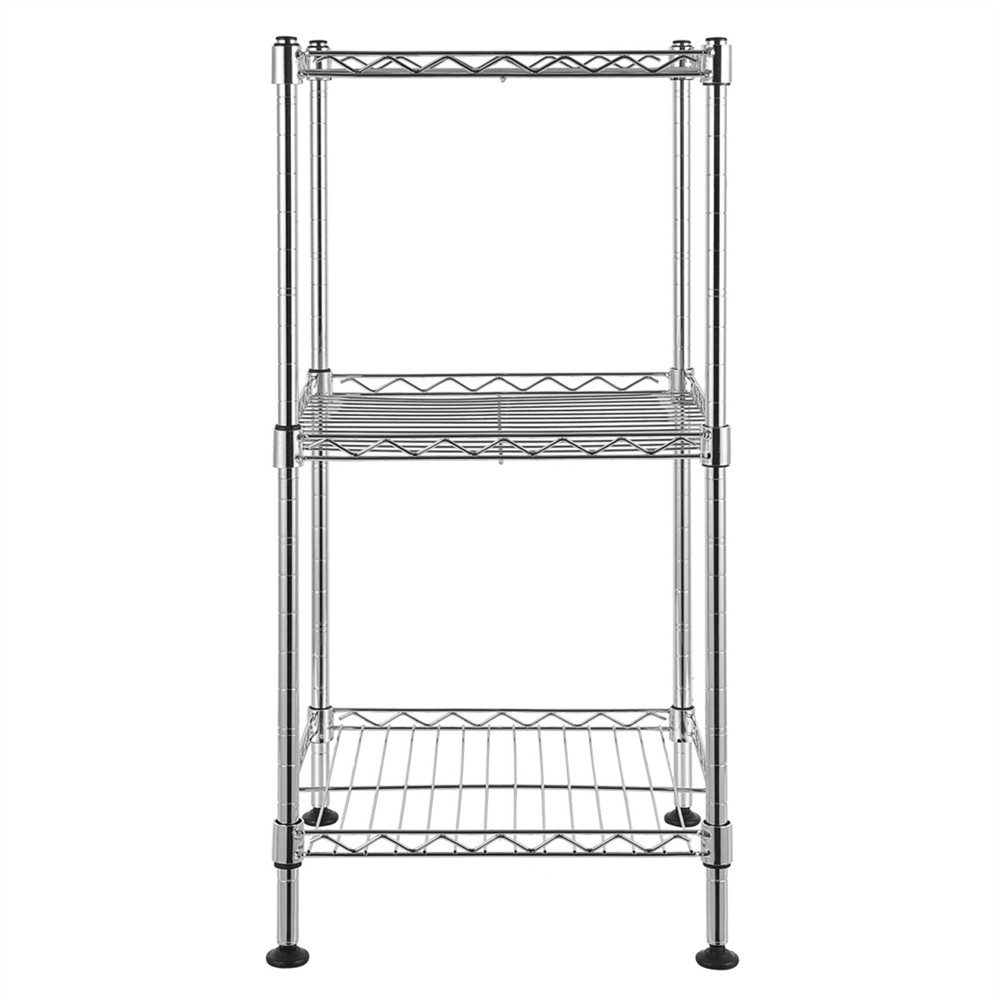 3 Tier Steel Wire Storage Shelving Rack Kitchen Office Garage Tower Wire Shelf