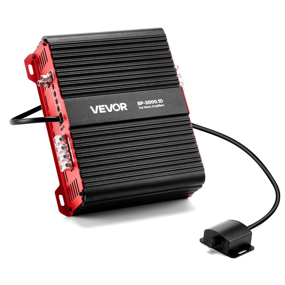 VEVOR Monoblock Car Amplifier Class D Subwoofer Amplifier 2000W RMS 1/2/4 Ohm