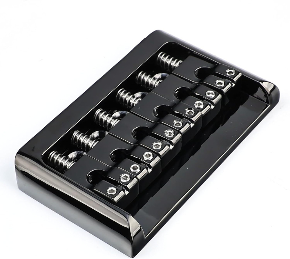 Black Guitar Fixed Hardtail Bridge Fit Stratocaster ST