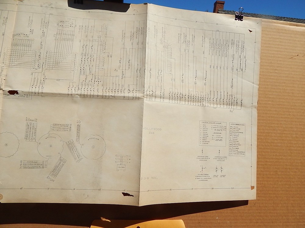 1961 Williams HOLLYWOOD service schematic