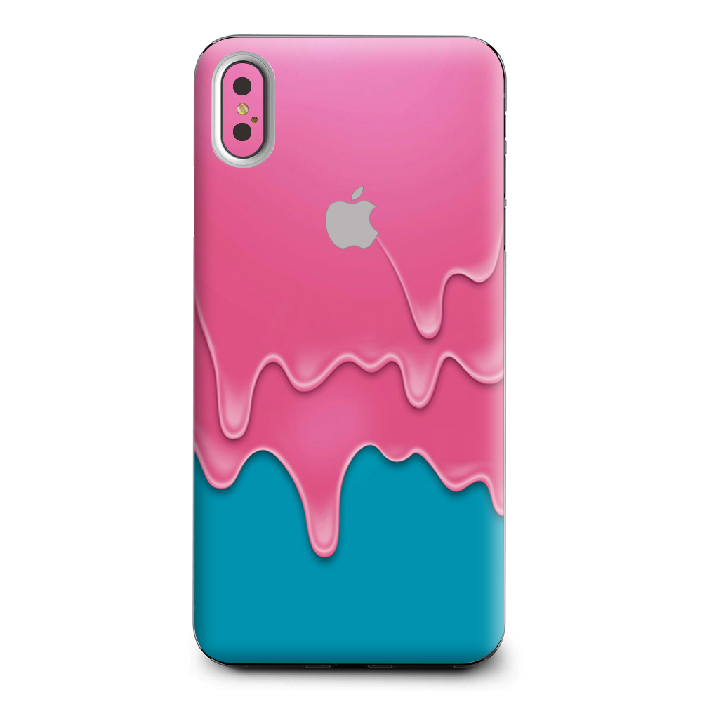 Skins Decal Wrap for Apple iPhone XS Max Dripping Ice Cream Drips