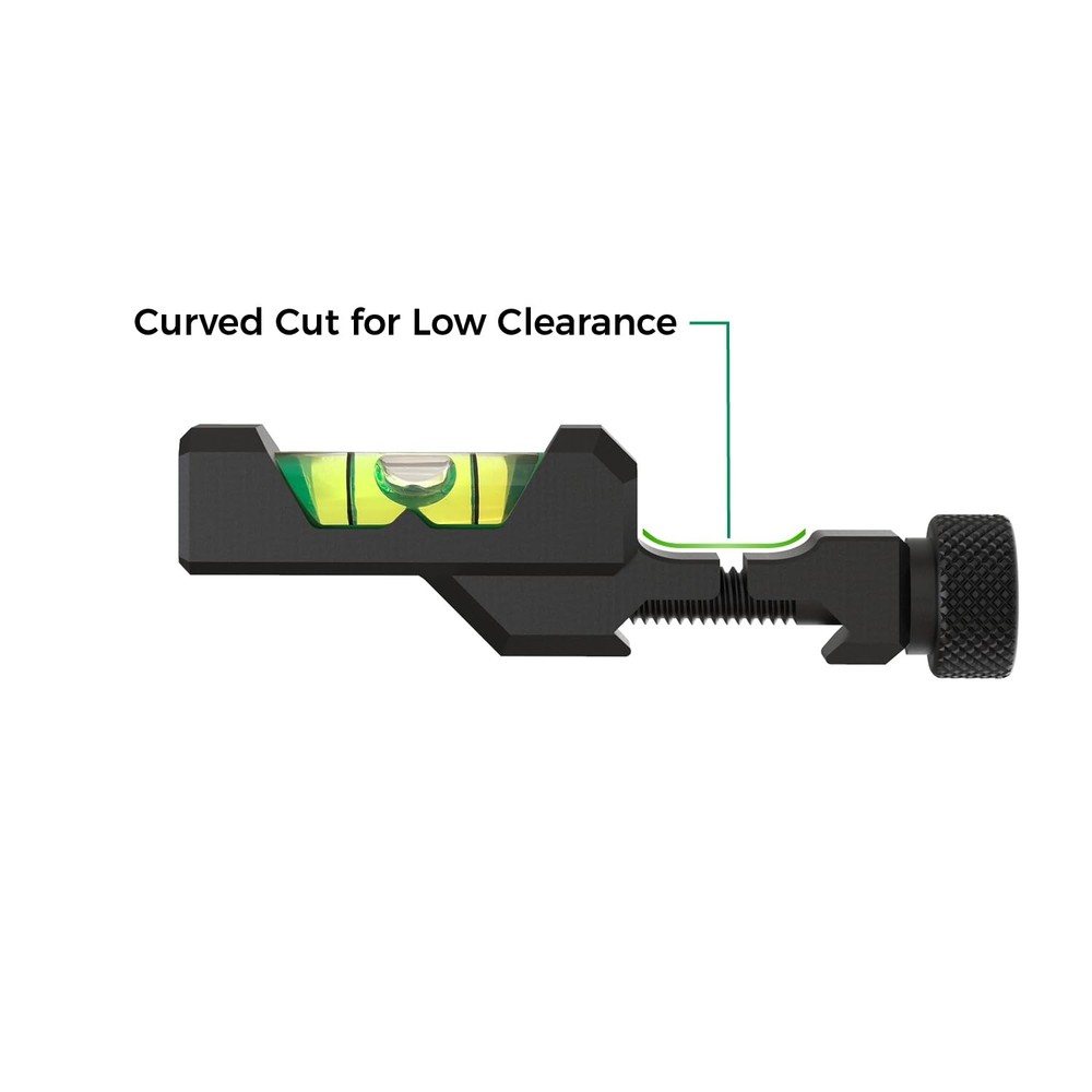 Low Profile Picatinny Bubble Level, Anti Cant Indicator Black