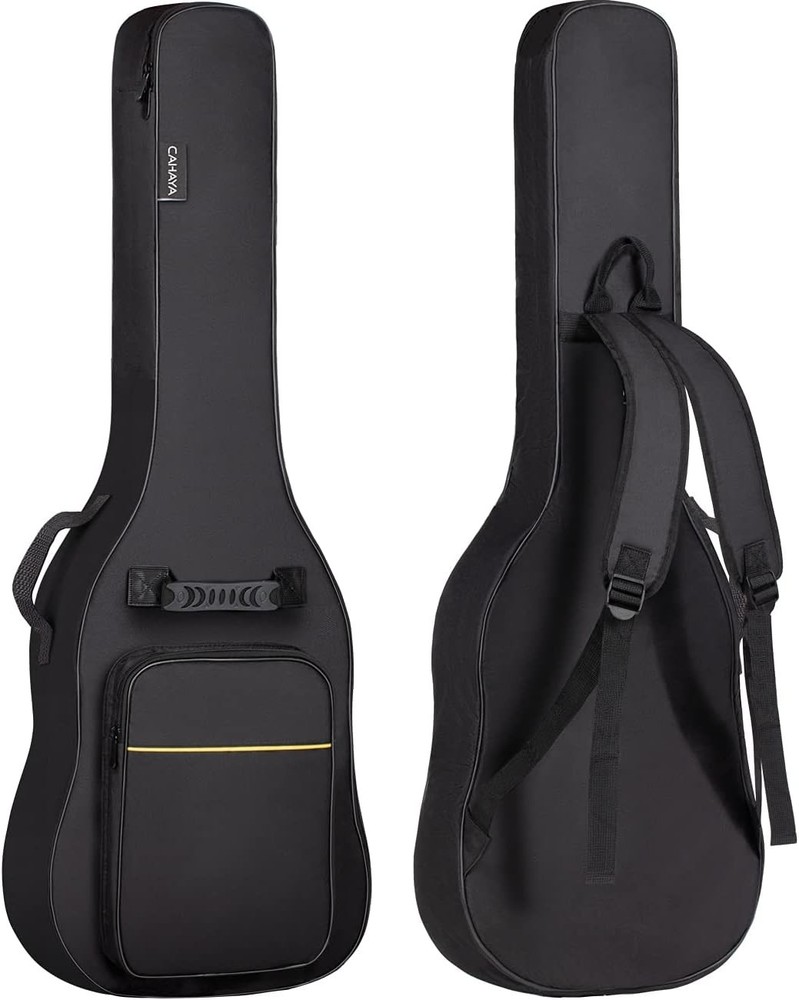 Durable Black Electric Guitar Bag - Spacious 40L with Adjustable Straps