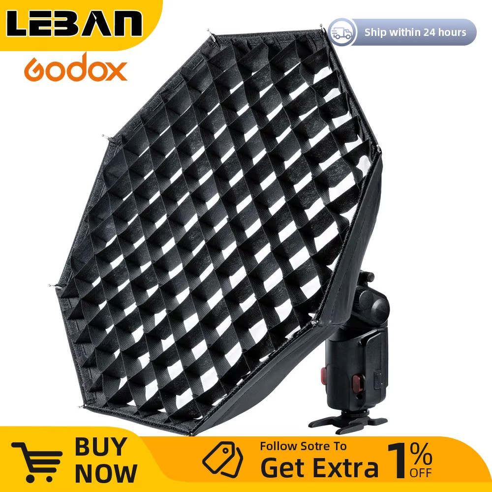 AD-S7 Multifunctional Soft Box Octagonal Honeycomb Grid Umbrella Softbox for WIT