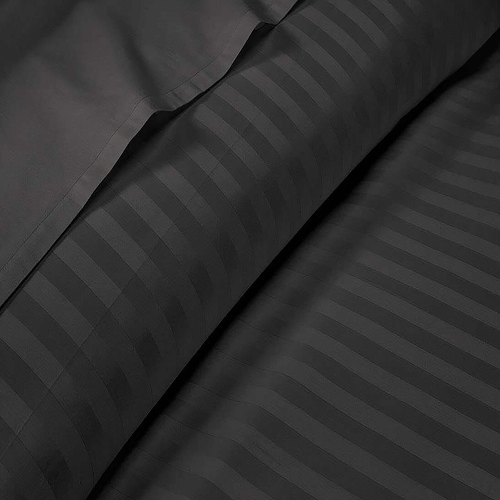 Hotel Egyptian Cotton Bedding Collection Select Size & TC Gray Stripes