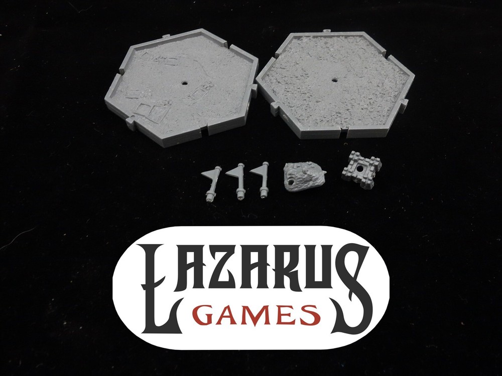 Warhammer Fantasy "Oldhammer" - 2 Mighty Empire Tiles w/ bits (oop plastic)