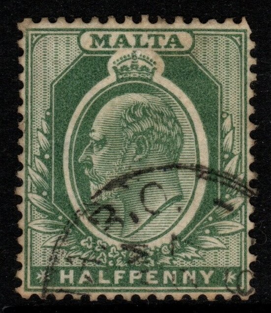MALTA SG47 1904 ½d GREEN USED