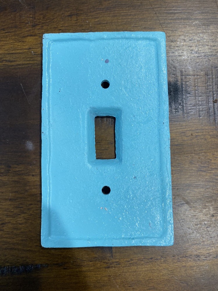 Teal cast iron antique light switch cover