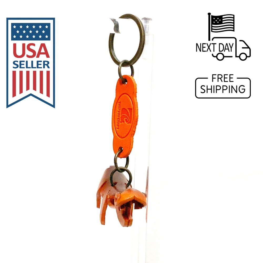 Hippo Handmade Leather Keyring