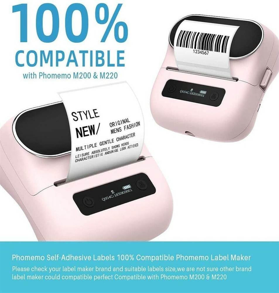 Square 50*50mm White Self-Adhesive Thermal Label for Phomemo M110/M200 Printer