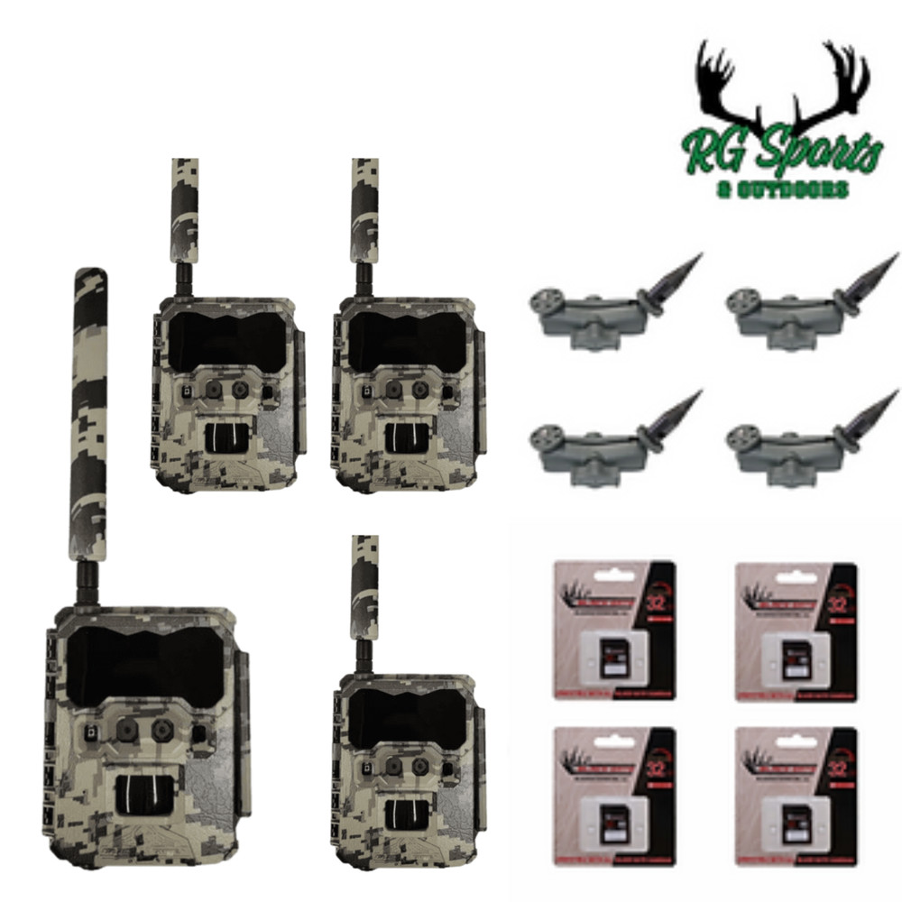 BLACK GATE R4G GEN2 4 CAMERA BUNDLE - CELLULAR TRAIL CAMERA VALUE BUNDLE