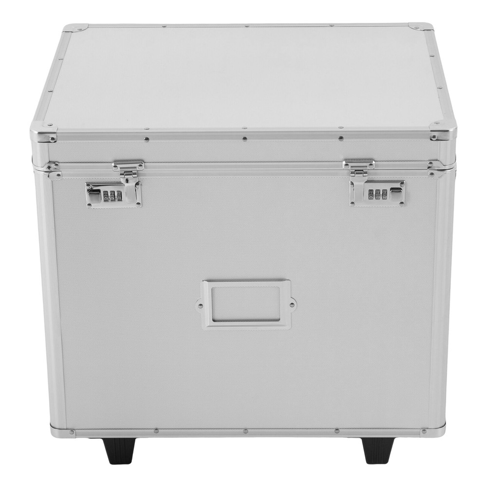 Locking Mobile Business Case, Aluminum Alloy File Lock Box, Hand pull File Case