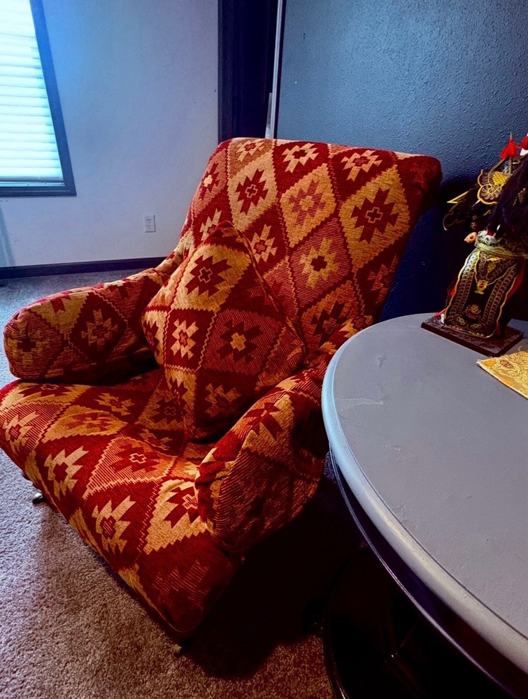 2 Matching Handmade Turkish Kilim Howard Chair