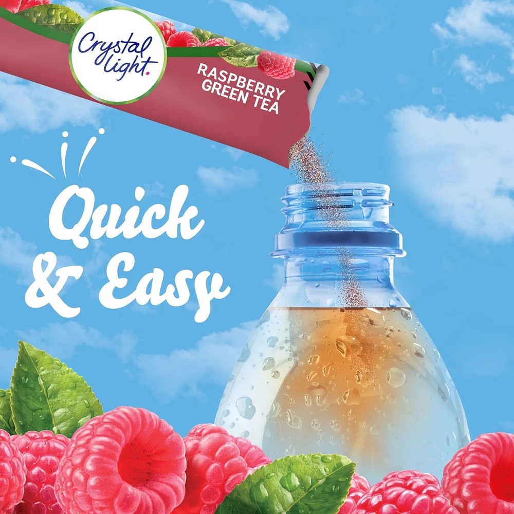 Crystal Light Raspberry Green Tea Naturally Flavored Powdered Drink Mix
