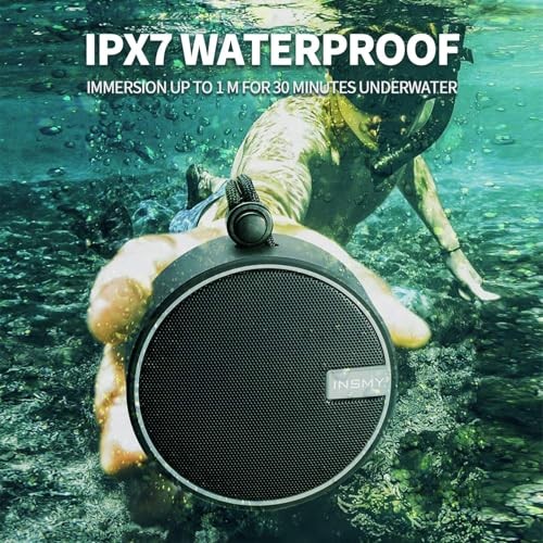 C12 IPX7 Waterproof Shower Bluetooth Speaker, Portable Small Speaker, Black