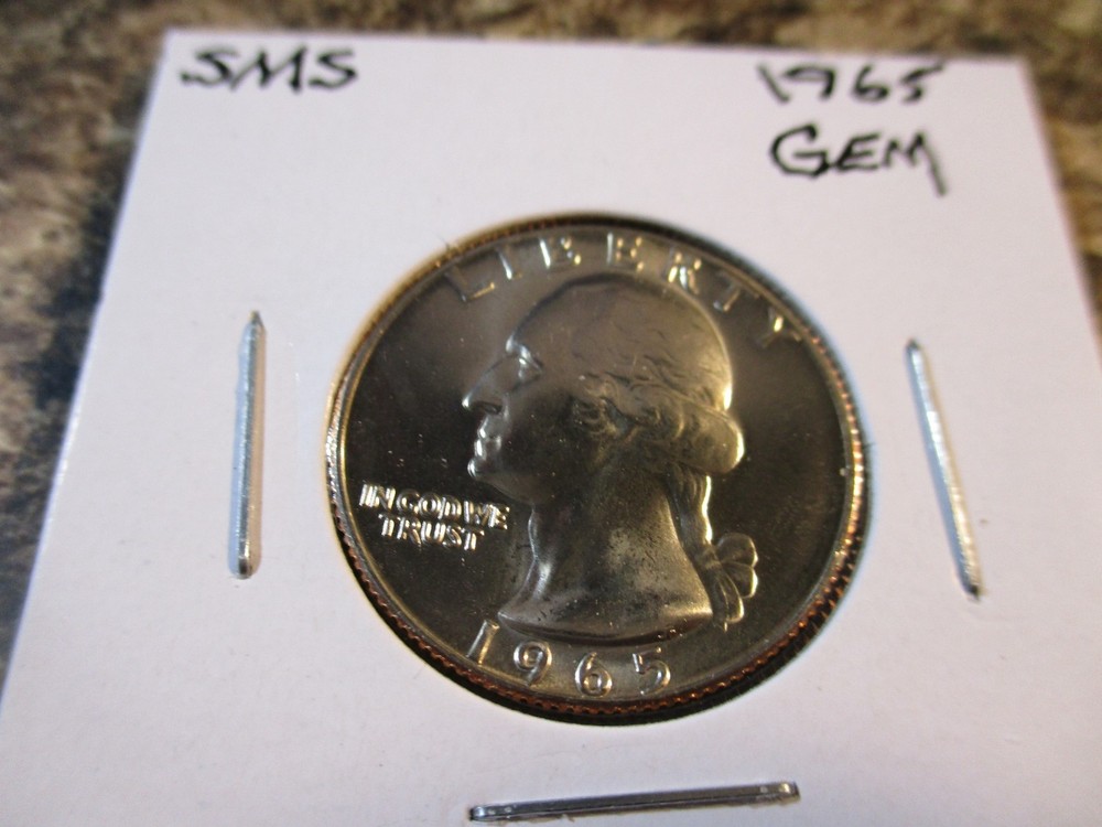 1965 WASHINGTON QUARTER FROM SMS HIGH GRADE     SS