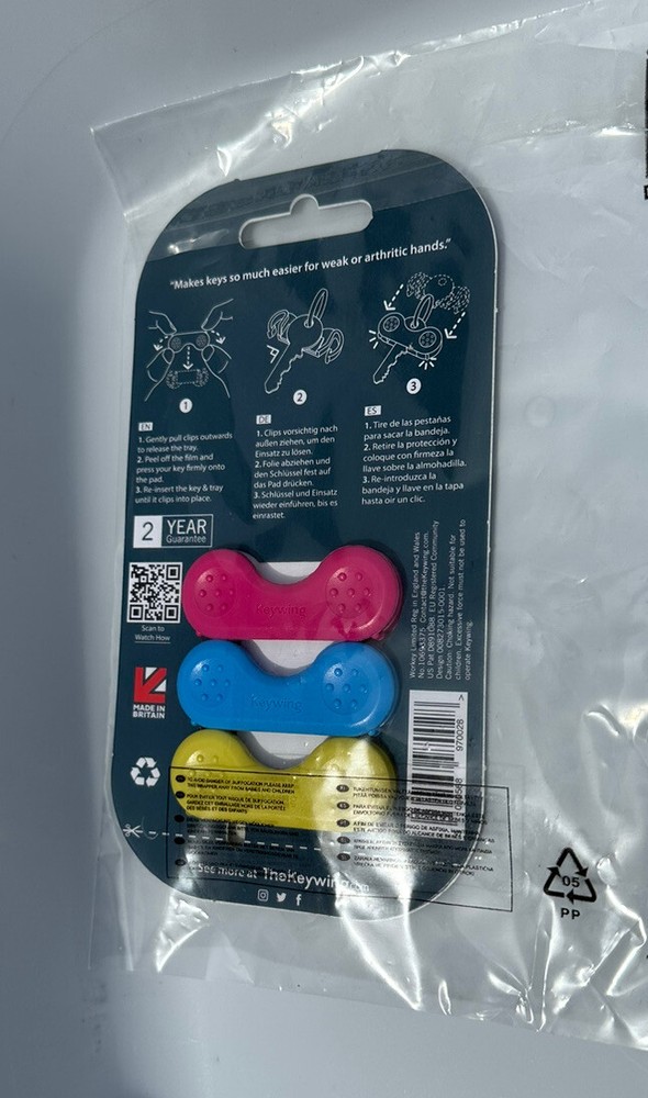 Keywing Dext Key Turn Assist Device 3 Pack Leverage Aid For Arthritis Assorted